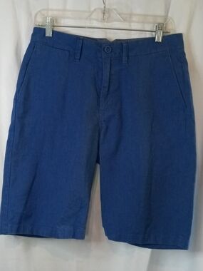30" Vans Men's Royal Blue Flat-Front Shorts Off The Wall Skater Casual Sporty